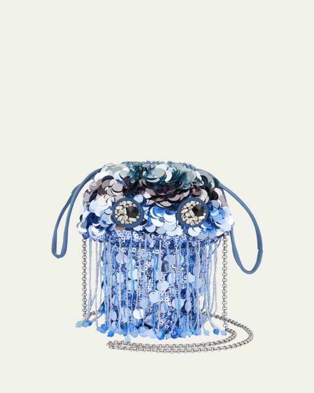 Jellyfish Embellished Crossbody Bag